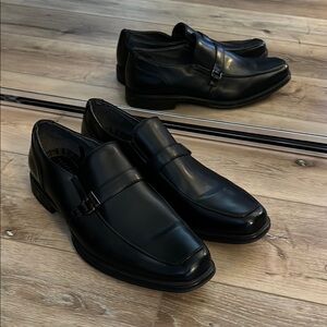 Worn once, Perry Ellis, black leather Men's Shoes, size 12